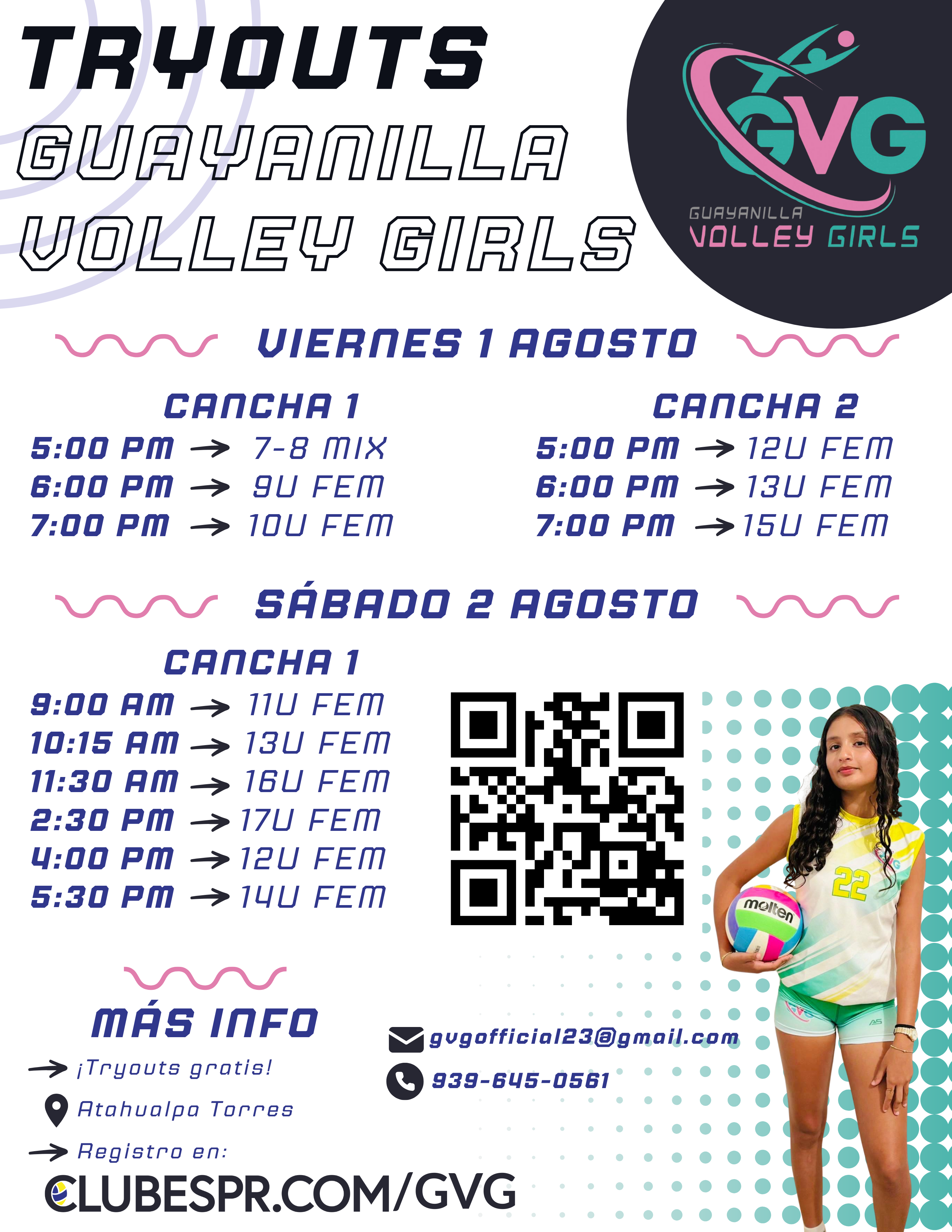 Tryouts Guayanilla Volley Girls